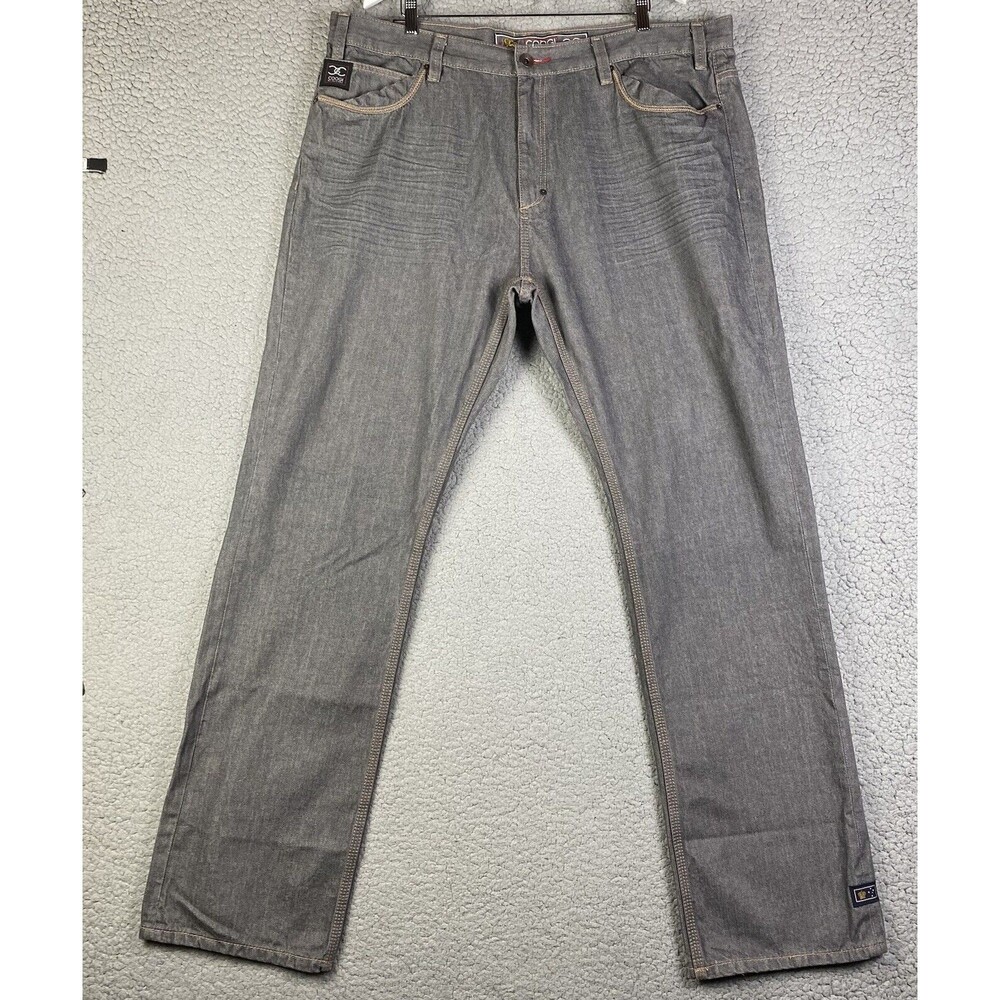 COOGI Jeans Gray Baggy Fit‎ Embroidered 42x35 Loose Wide VTG Y2K Men’s Big Tall